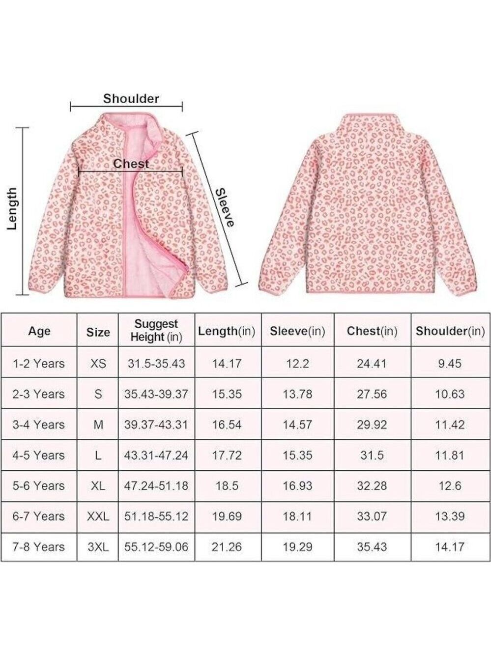 Girls Polar Fleece Jacket Full Zip with Pockets - Picture 3 of 5